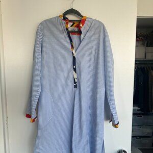 La Prestic Ouiston Shirt Dress (Size M Silk and Cotton)